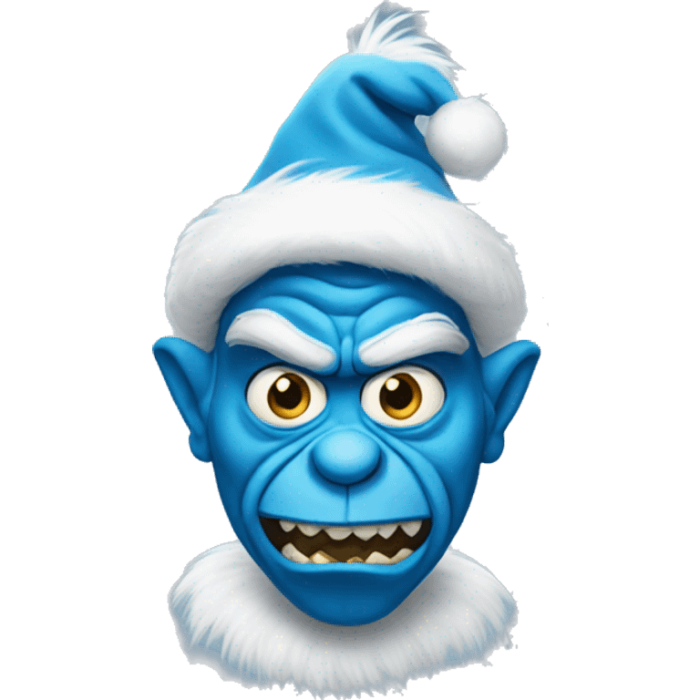 Blue grinch emoji