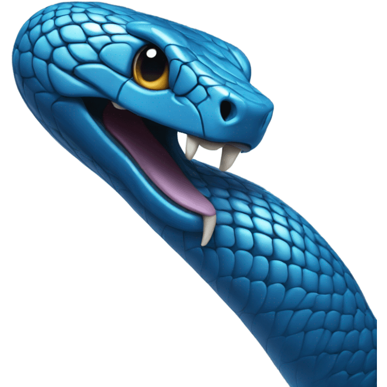 Blue snake emoji