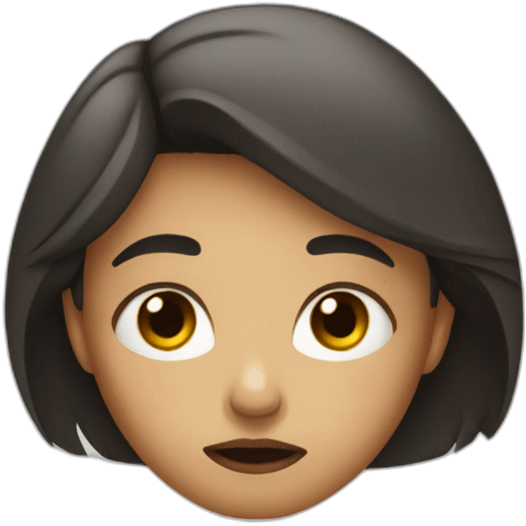 Girl with fed up face emoji