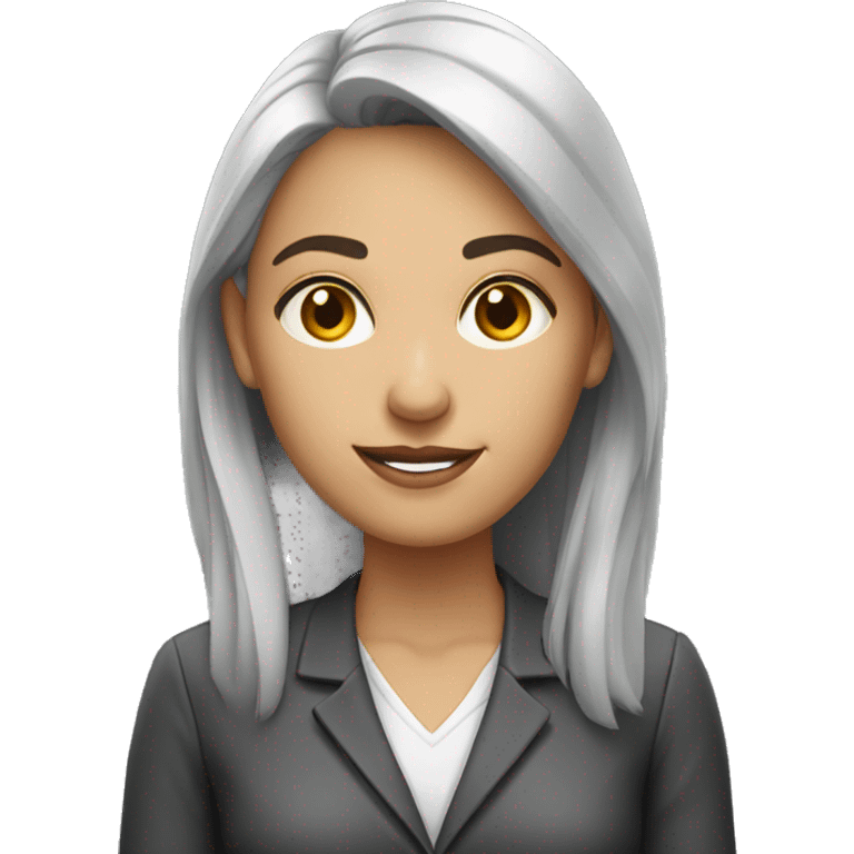 casual office girl portrait emoji