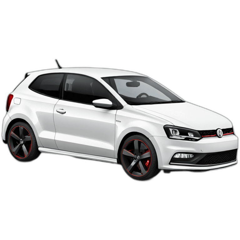 volkswagen polo gti white emoji