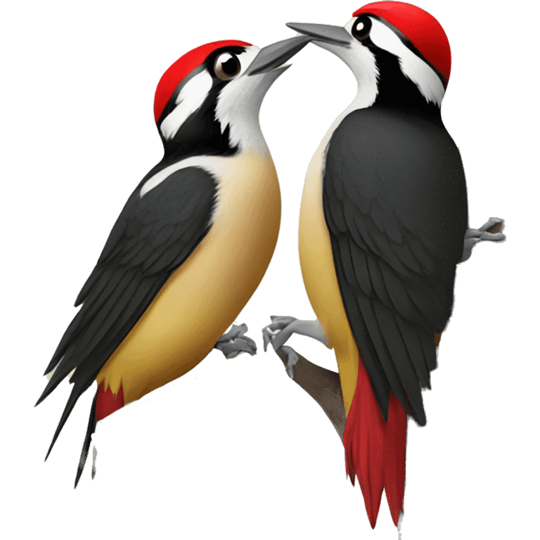 woodpecker hugging another woodpecker emoji