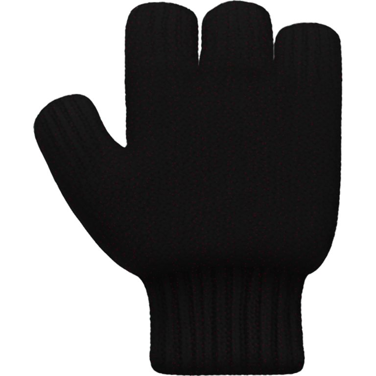 Black fingerless gloves emoji