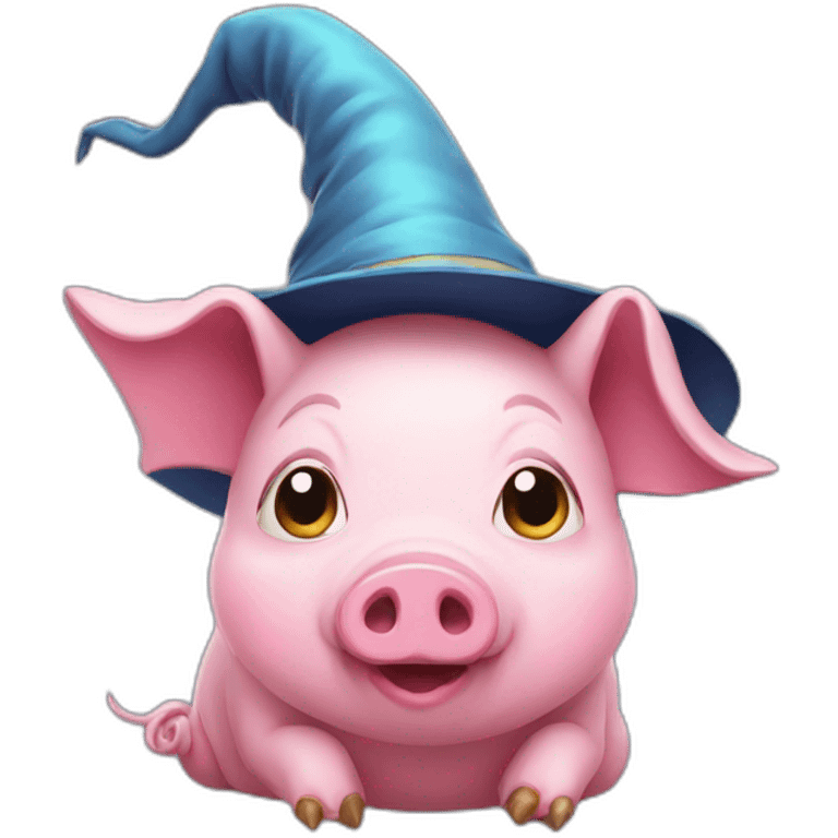 Wizard pig emoji