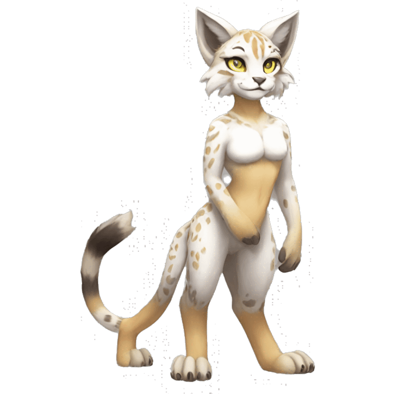 Anthro Sona Lynx-Fakémon Full Body emoji