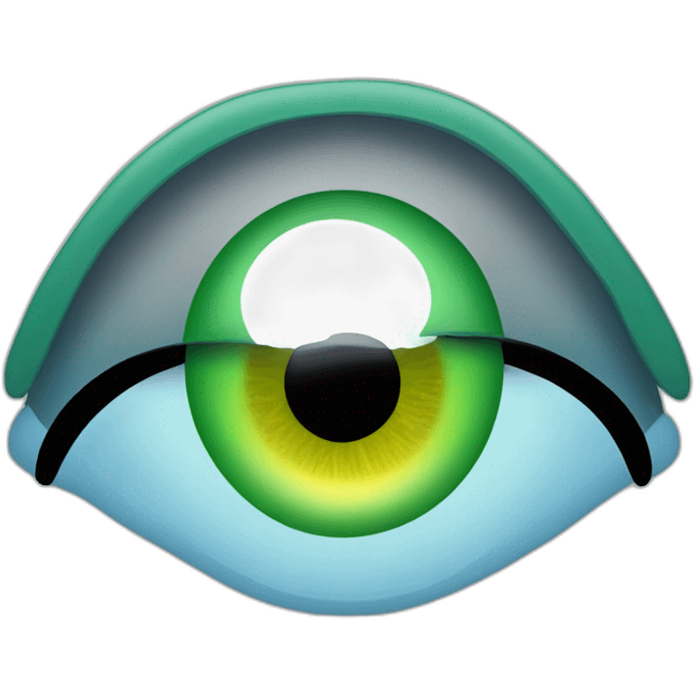 Ojos verdes, gris, azul con cejas expresivas emoji