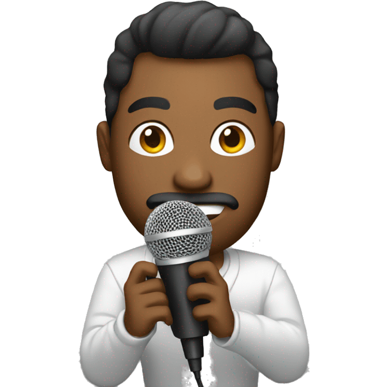 cool guy with microphone emoji