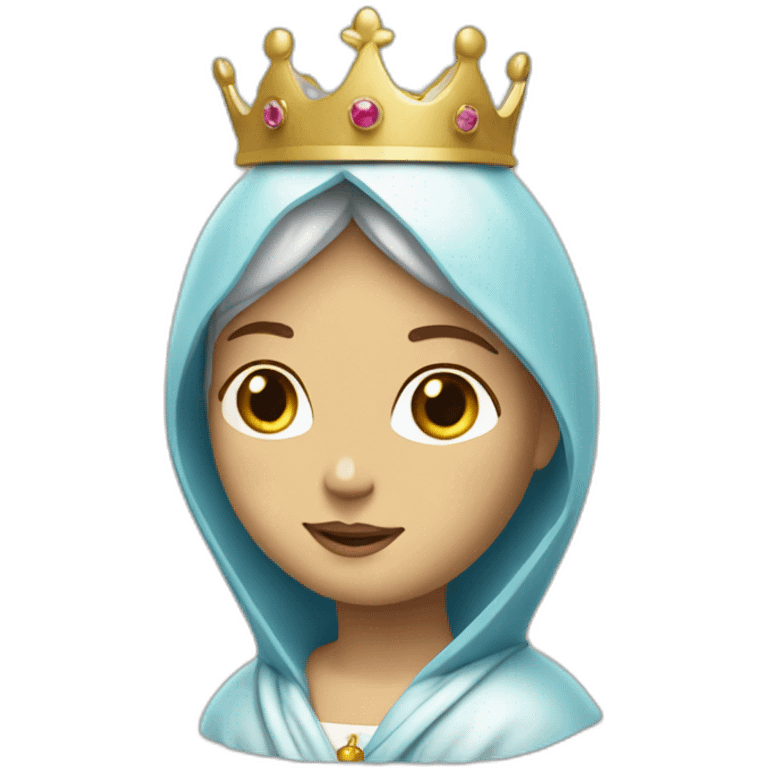 blessed Virgin Mary with crown emoji