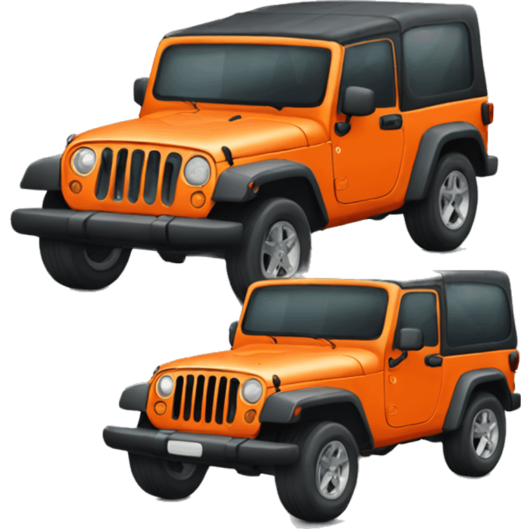 Orange jeep emoji