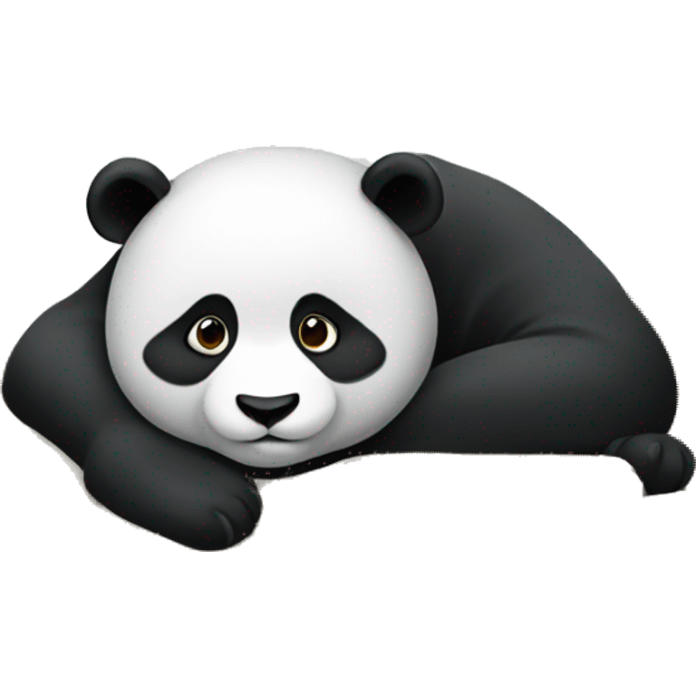 Panda lying on couch with blanket emoji