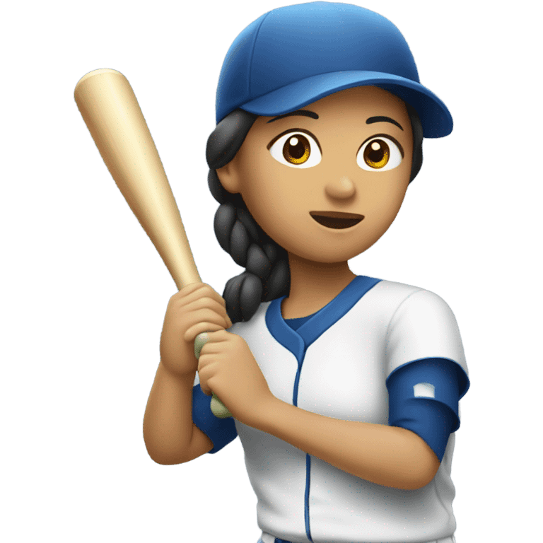 Asian woman playing softball emoji