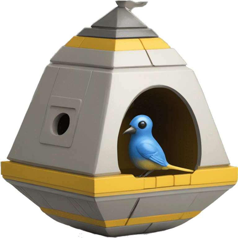 Naboo Starship spacecraft bird’s birdhouse diorama  emoji