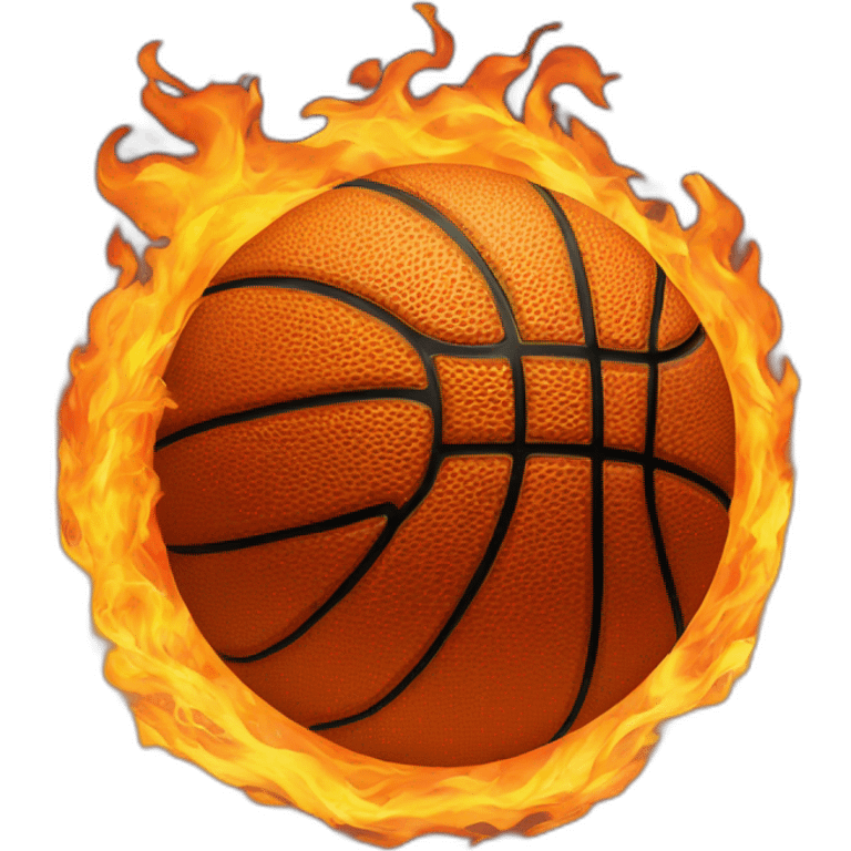 Basketball ball in fire emoji