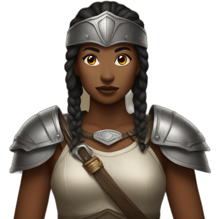 Women Warrior portrait emoji