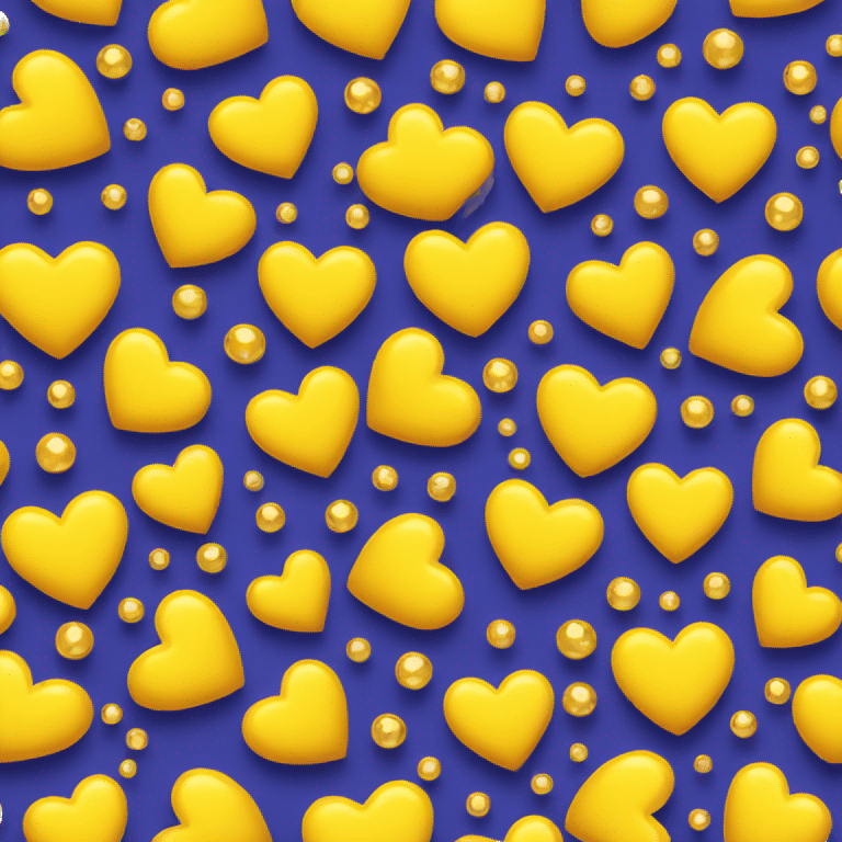 yellow heart with beads emoji