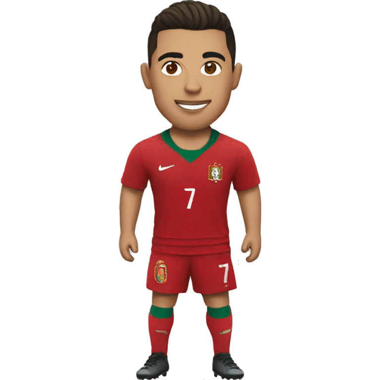 Ronaldo with a portugal jersey emoji