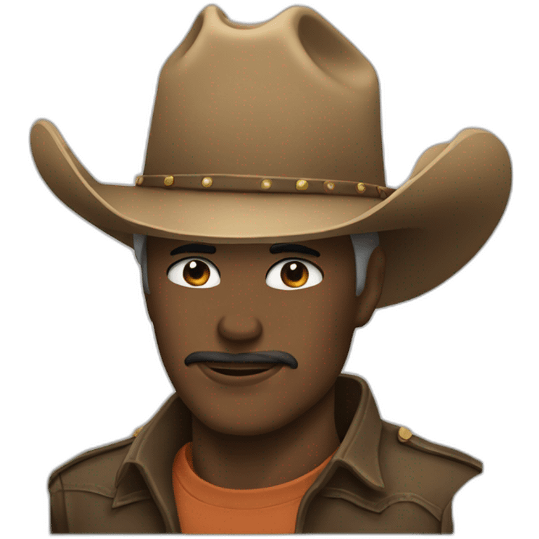 saluting crying face with a cowboy hat emoji