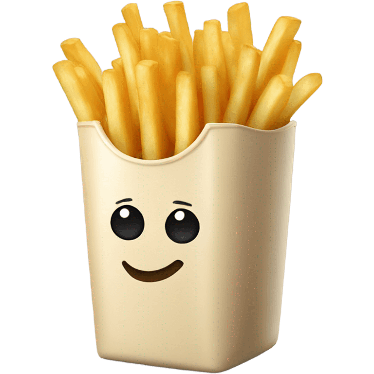 French fries in beige container  emoji