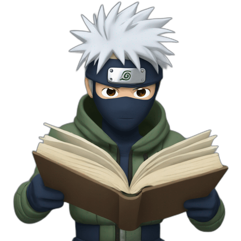 Kakashi reading book emoji