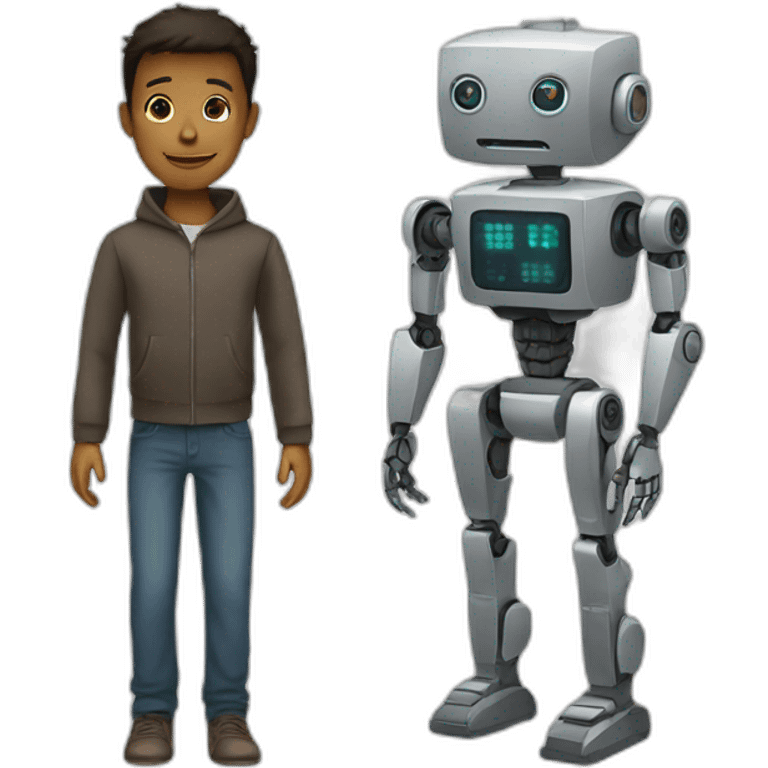 Robot AND human  emoji