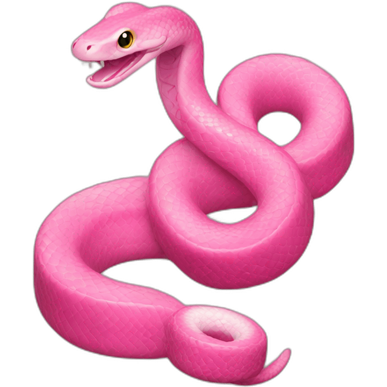 Pink snake pull out tang emoji