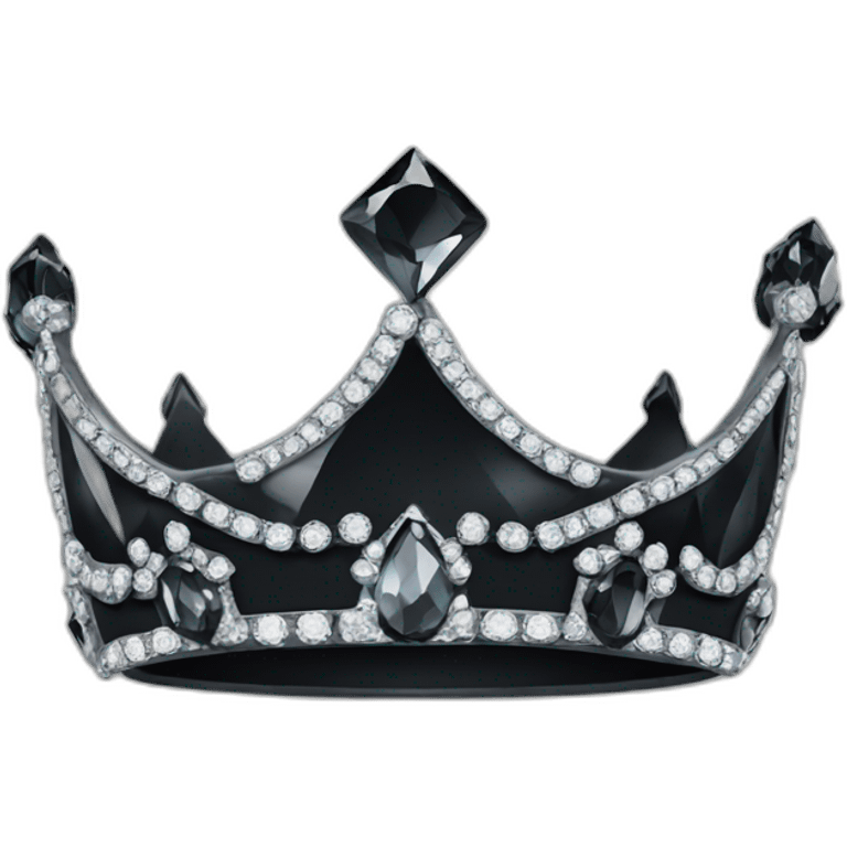 Black diamond crown emoji