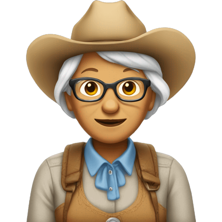 grandma in cowboy hat emoji