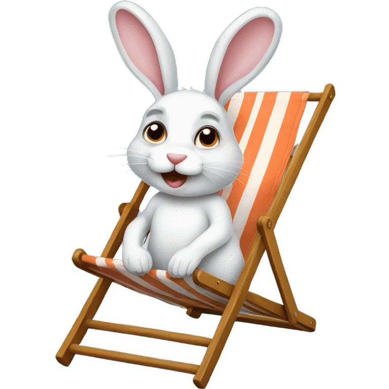 rabbit sitting deckchair emoji