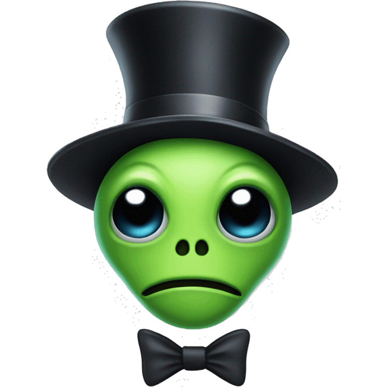 alien with top hat emoji