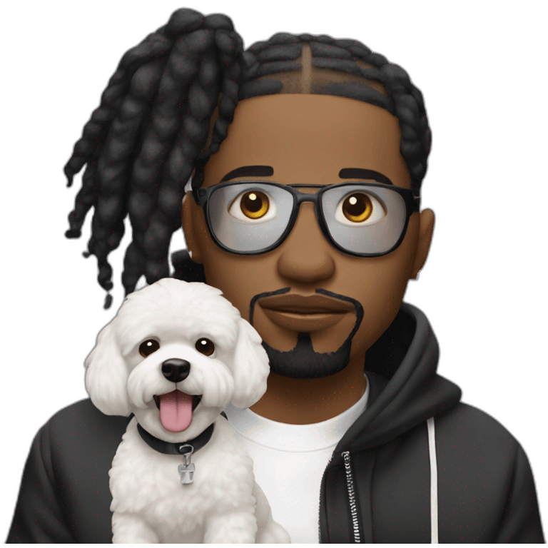 rappers whit bichon emoji