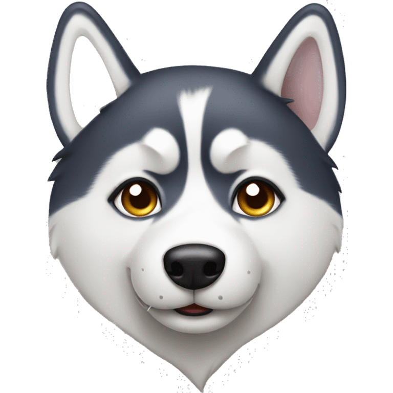 husky with heart eyes emoji