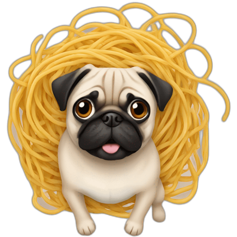 Pug-spaghetti emoji