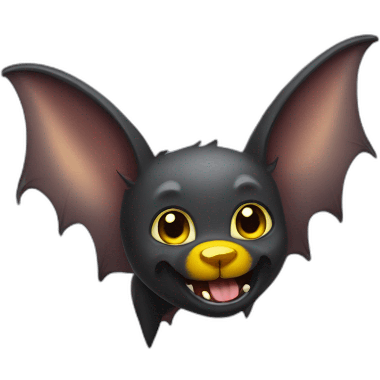 playful bat with yellow eyes wings k9 fangs emoji