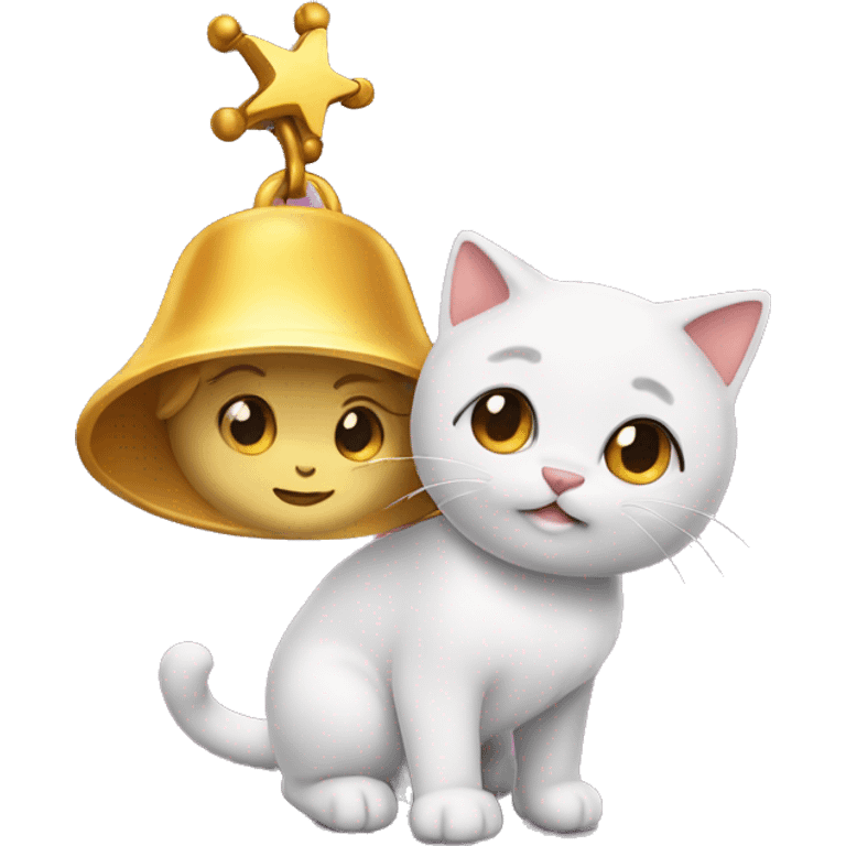 tinkle bell with cat emoji