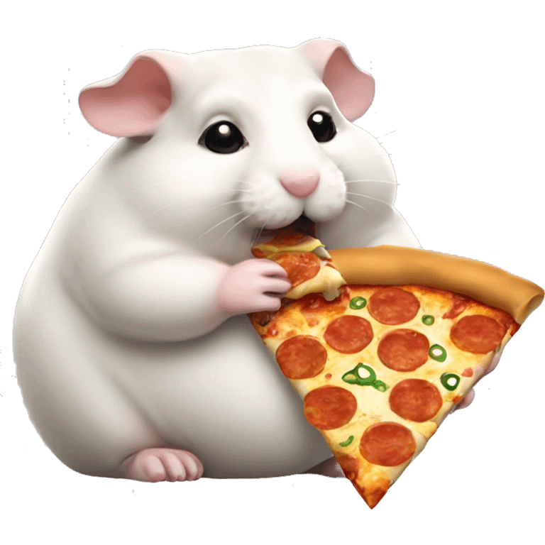 morbidly obese hamster eating pizza emoji