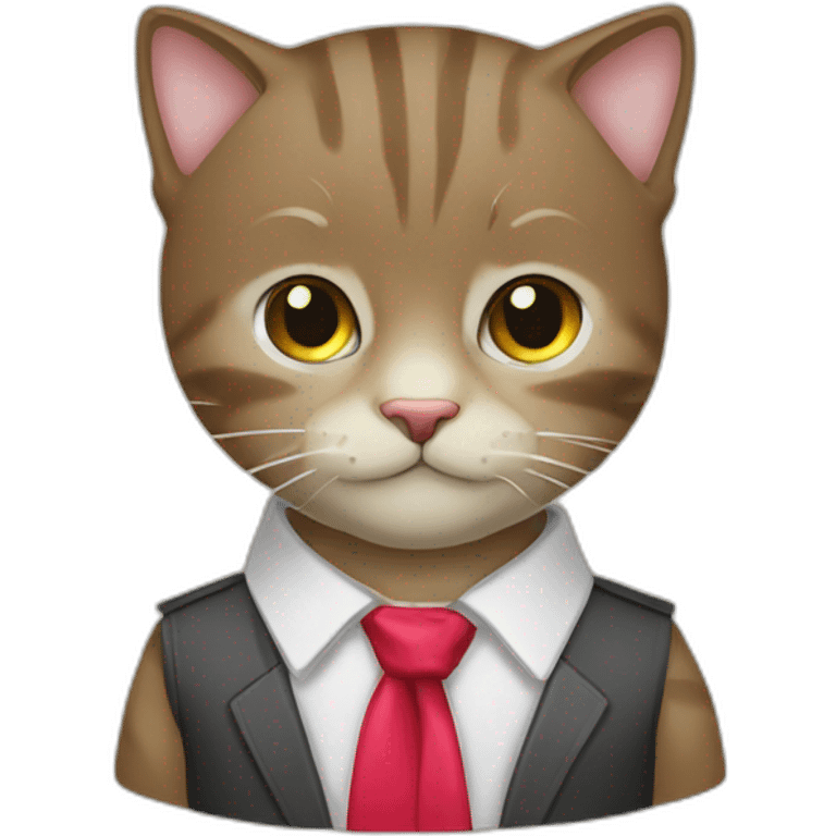 Chat avec un ruban autour du cou emoji