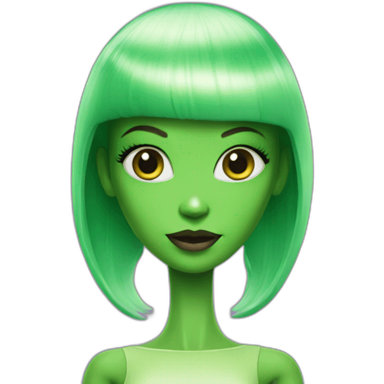 Green Barbie Alien emoji