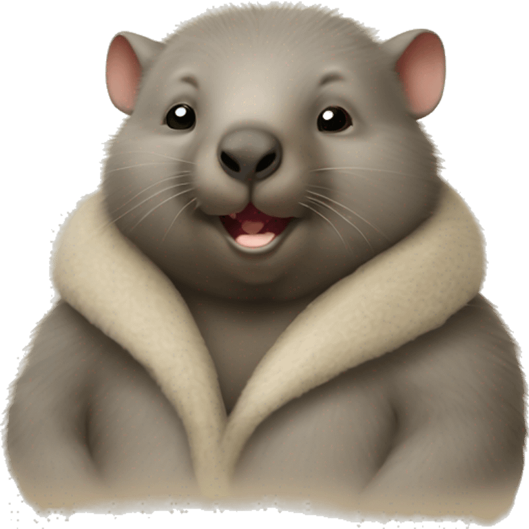 Wombat in the snug emoji