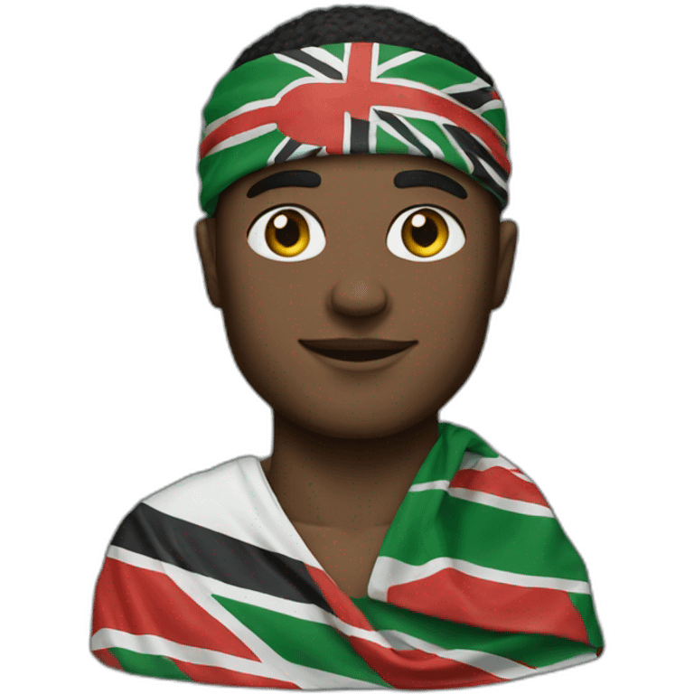 Andrew Tate with a Kenyan flag bandana emoji