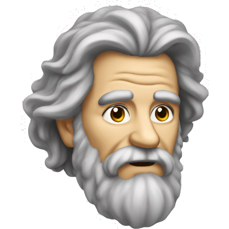 An old man with long hair and bushy beard as poet emoji