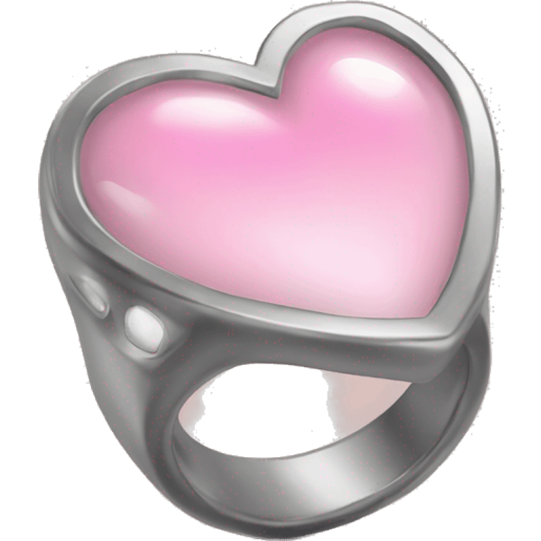 Ring with light pink heart emoji