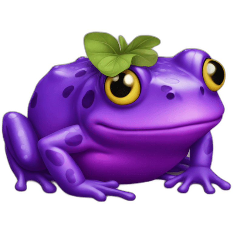 sneaky purple frog emoji