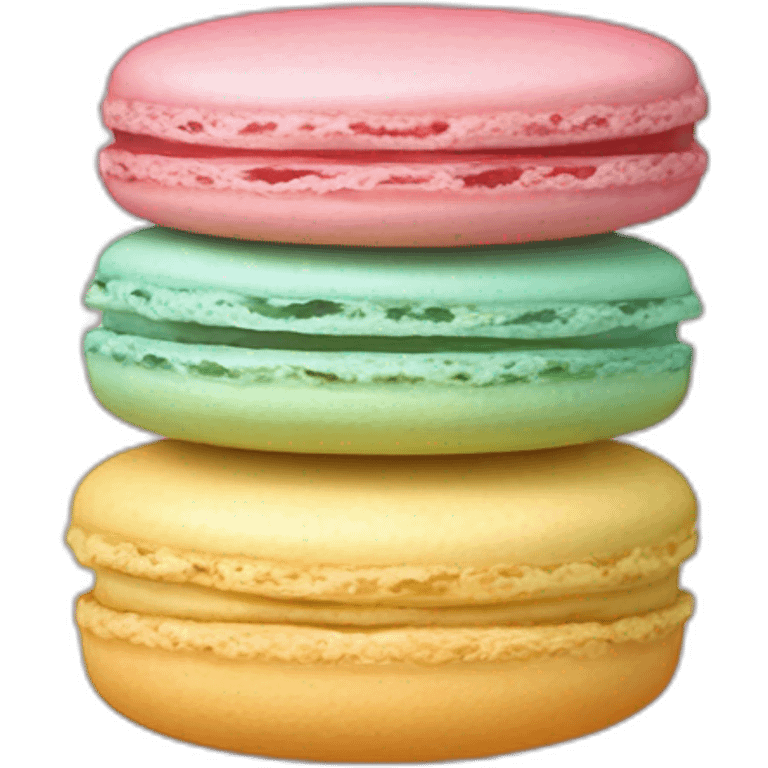 Macaron with colors of sunrise emoji