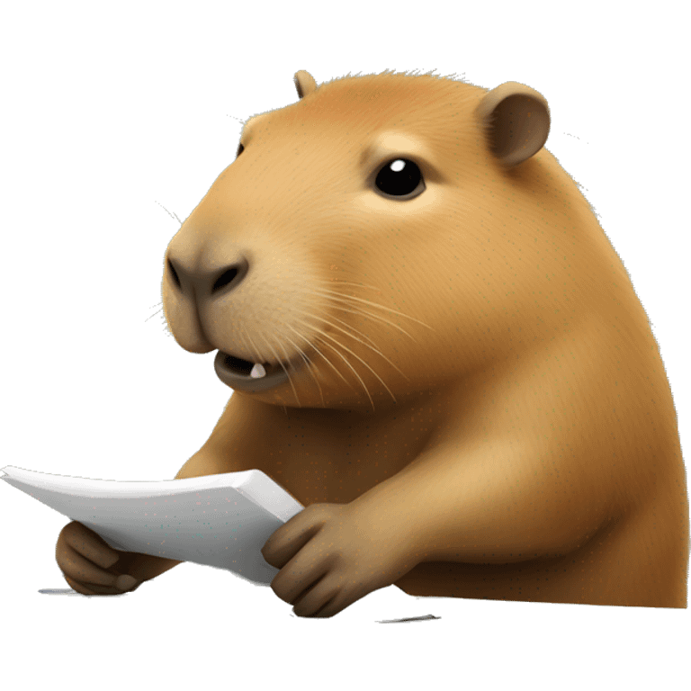 Capybara doing work  emoji