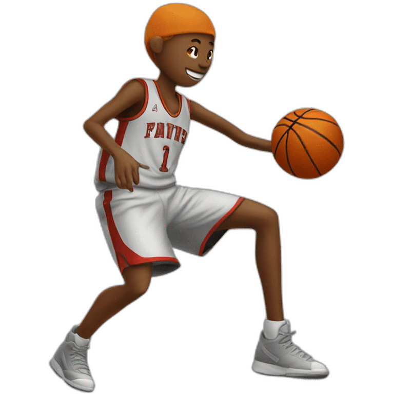 Shooting a basketball emoji