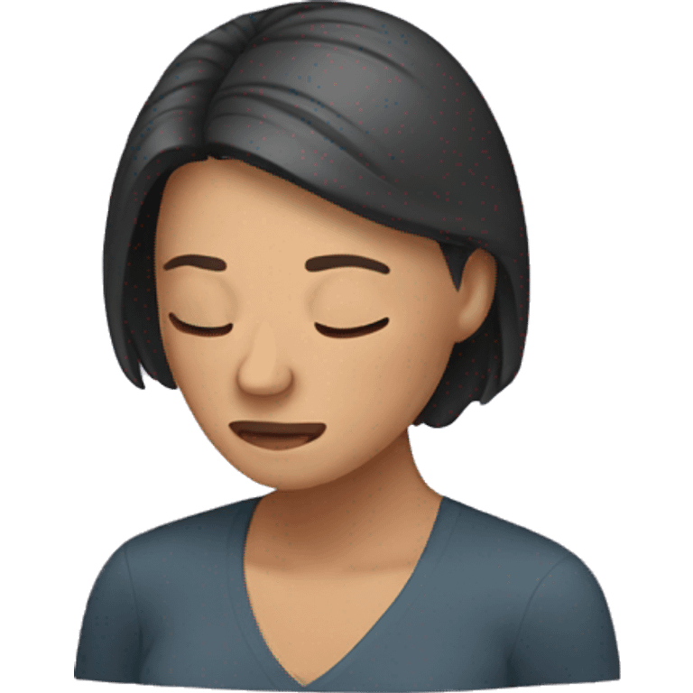 Woman with migraine emoji