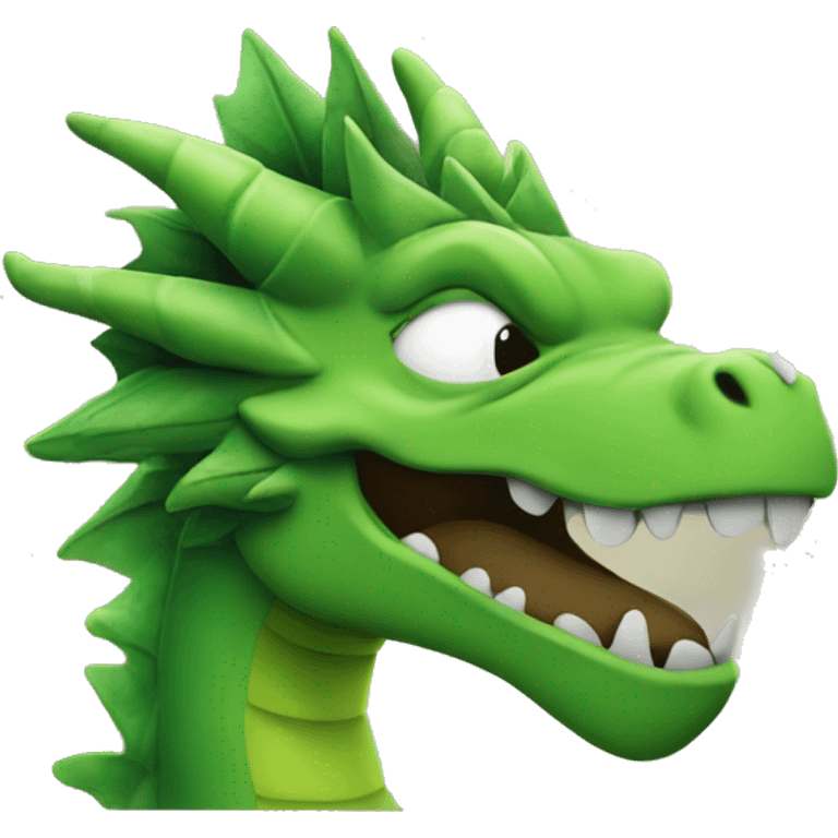 A dragón smoking weed  emoji