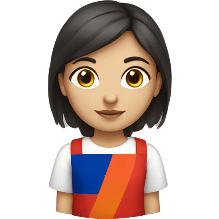 Armenian girl with Armenian flag  emoji