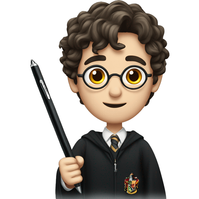 Harry potter using a pen emoji