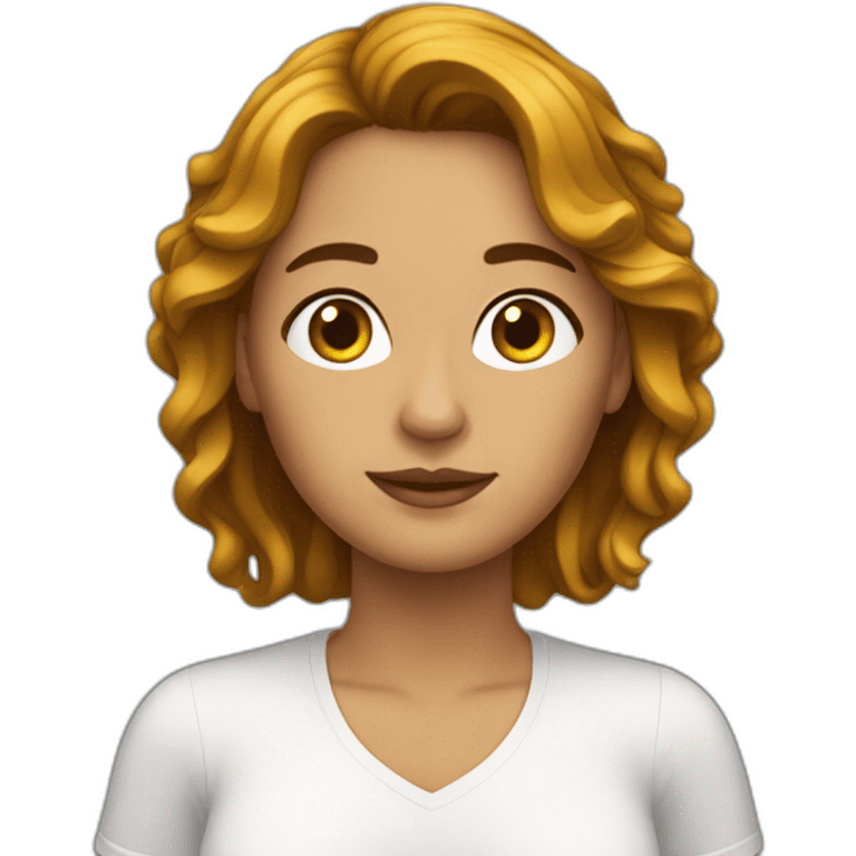 mujer cabeLLO CRESPO  emoji